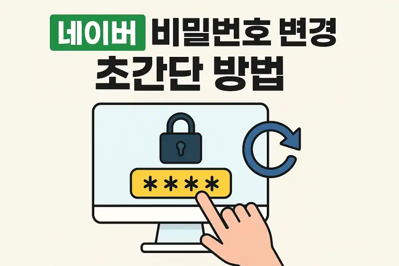 네이버 비밀번호 변경하는 초간단 방법