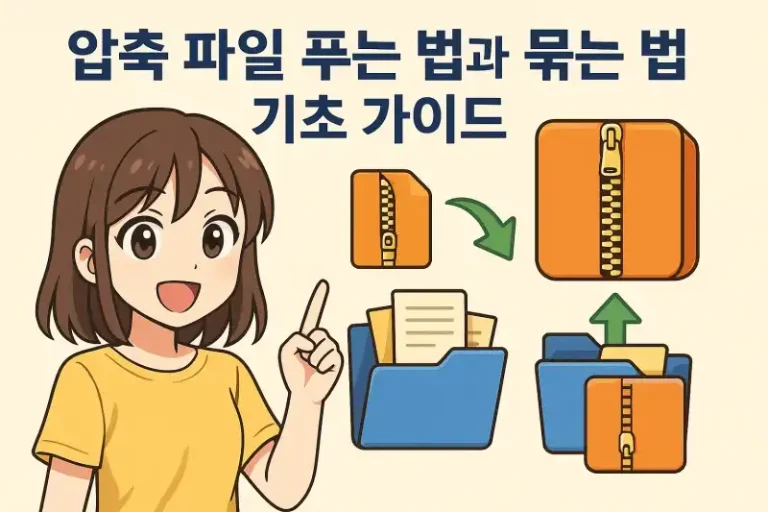 압축 파일 푸는 법과 묶는 법 기초 가이드