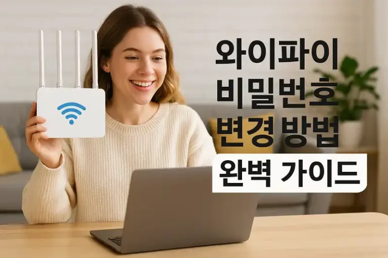 와이파이 비밀번호 변경 방법 완벽 가이드