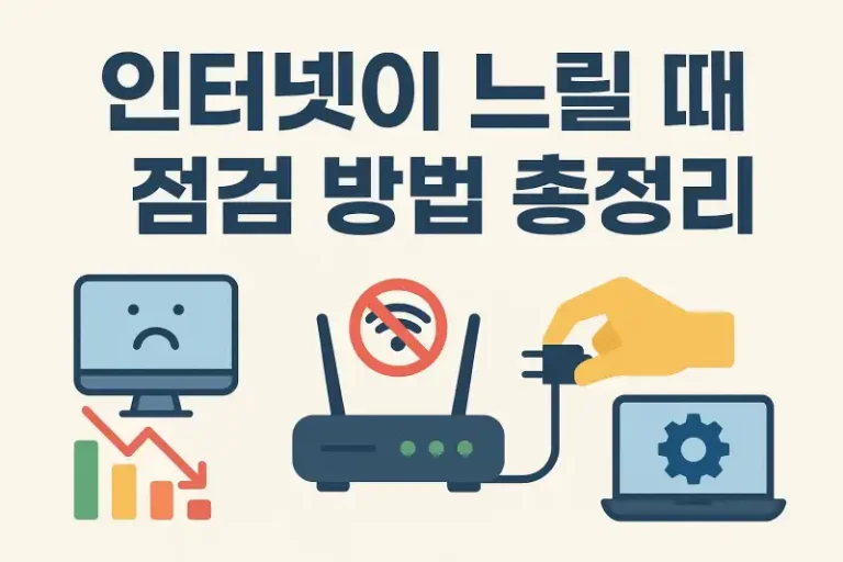 인터넷이 느릴 때 점검 방법 총정리