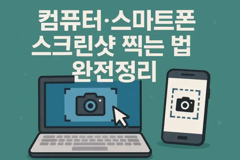 컴퓨터·스마트폰 스크린샷 찍는 법 완전정리