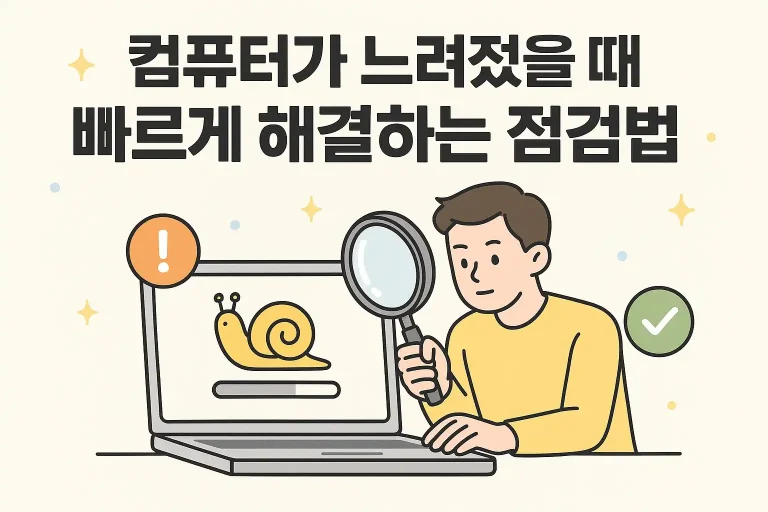 컴퓨터가 느려졌을 때 빠르게 해결하는 점검법