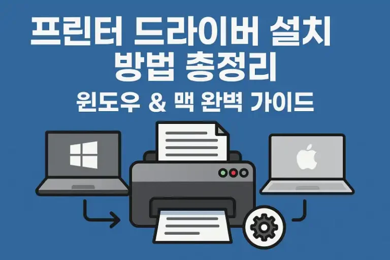 프린터 드라이버 설치 방법 총정리