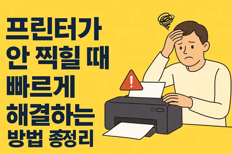 프린터가 안 찍힐 때 빠르게 해결하는 방법 총정리