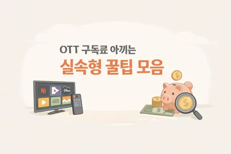 OTT 구독료 아끼는 실속형 꿀팁 모음