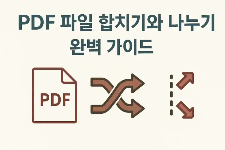 PDF 파일 합치기와 나누기 완벽 가이드