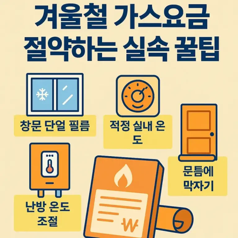 겨울철 가스요금 절약하는 실속 꿀팁