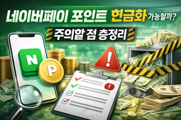 네이버페이 포인트 현금화 가능할까? 주의할 점 총정리