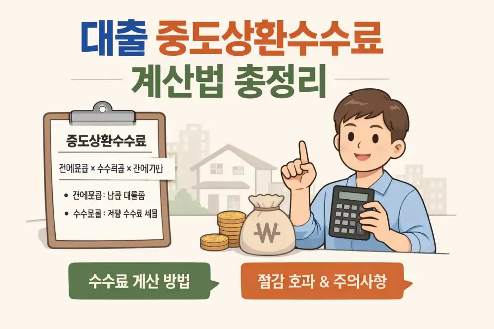 대출 중도상환수수료 계산법 총정리