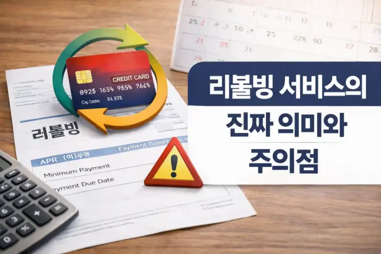 리볼빙 서비스의 진짜 의미와 주의점