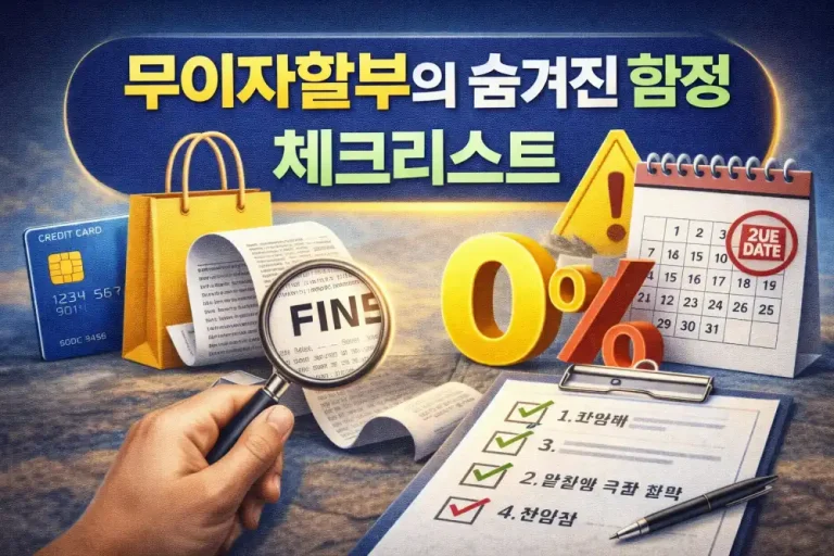 무이자할부의 숨겨진 함정 체크리스트