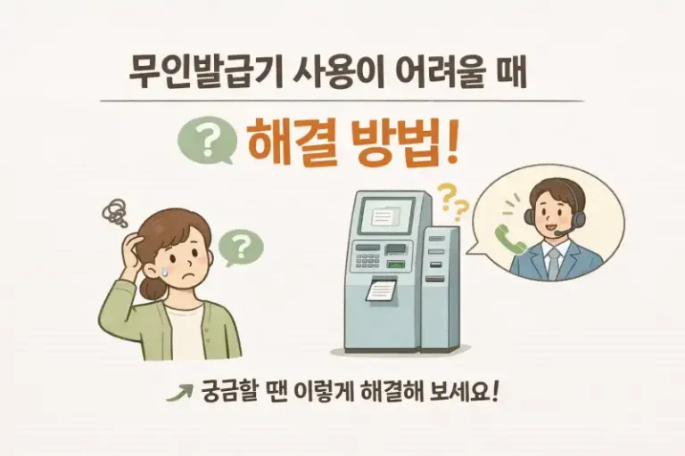 무인발급기 사용이 어려울 때 해결 방법!