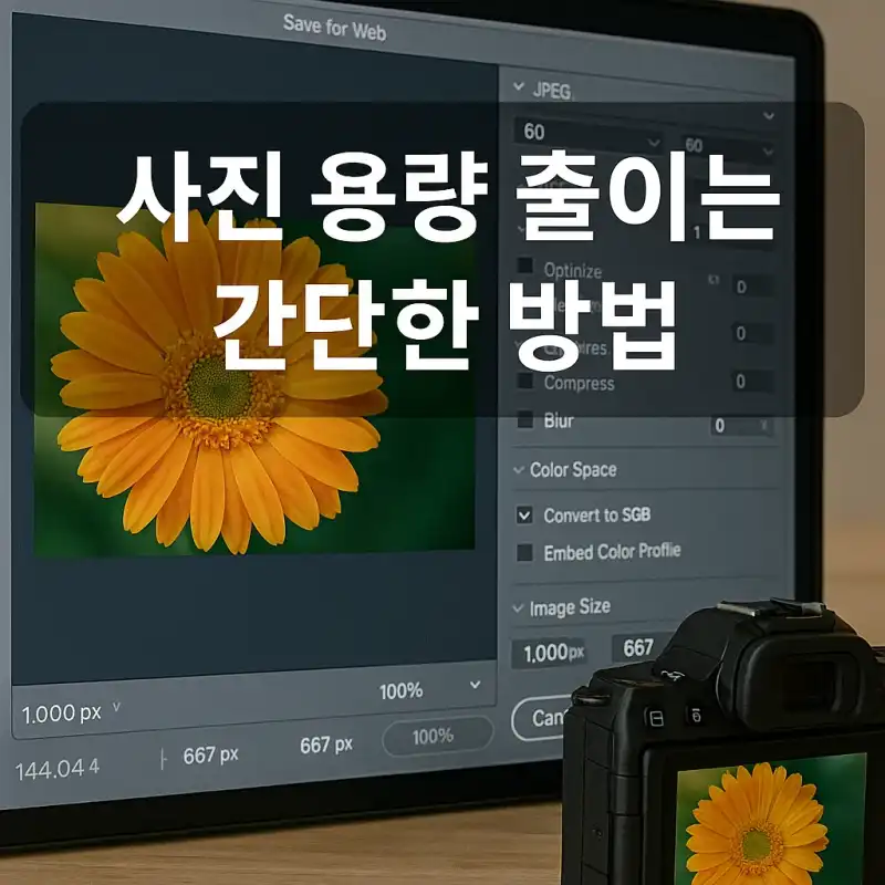 사진 용량 줄이는 간단한 방법