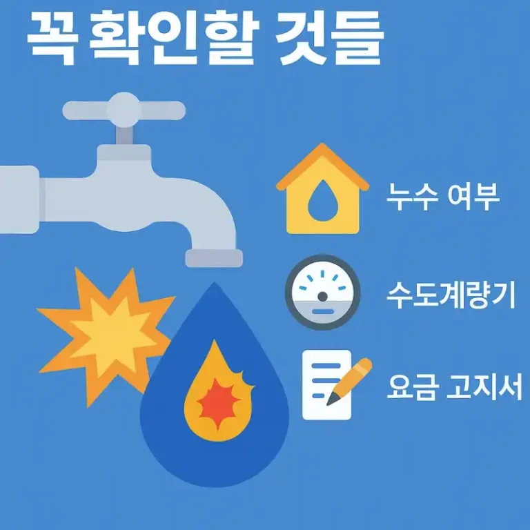 수도요금 폭탄 피하려면 꼭 확인할 것들