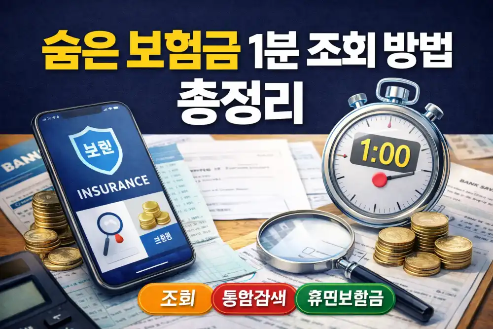 숨은 보험금 1분 조회 방법 총정리