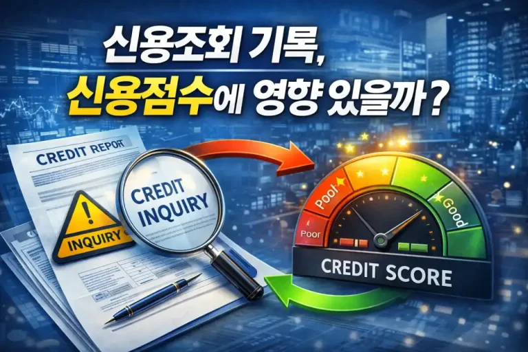 신용조회 기록, 신용점수에 영향 있을까?