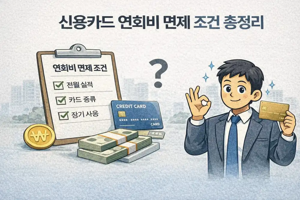 신용카드 연회비 면제 조건 총정리