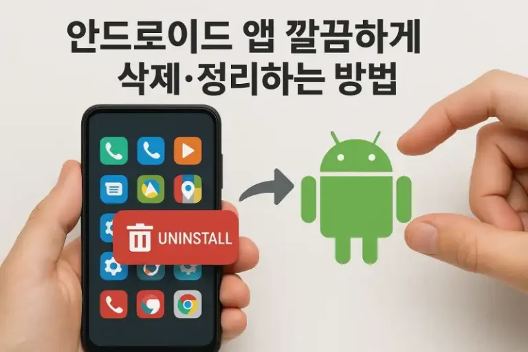 안드로이드 앱 깔끔하게 삭제·정리하는 방법