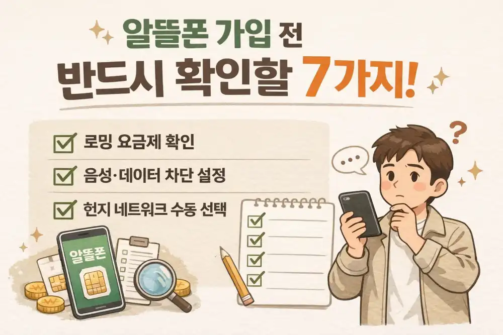 알뜰폰 가입 전 반드시 확인할 7가지