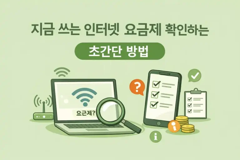 지금 쓰는 인터넷 요금제 확인하는 초간단 방법