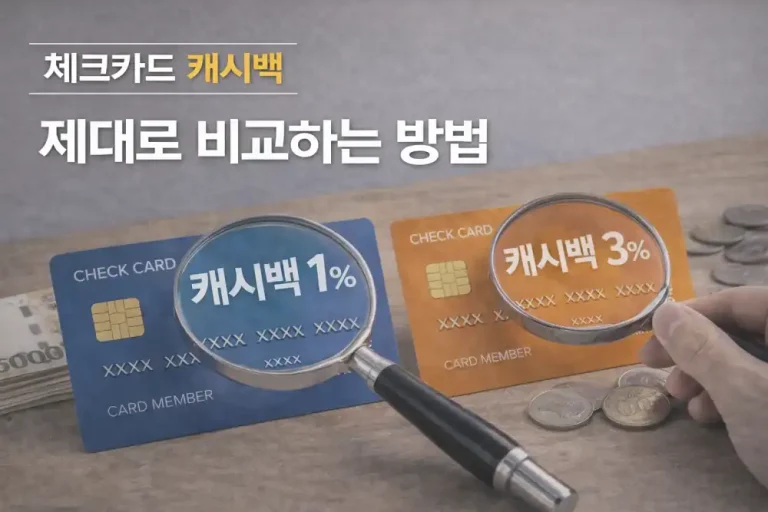체크카드 캐시백 제대로 비교하는 방법