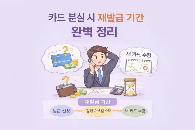 카드 분실 시 재발급 기간 완벽 정리