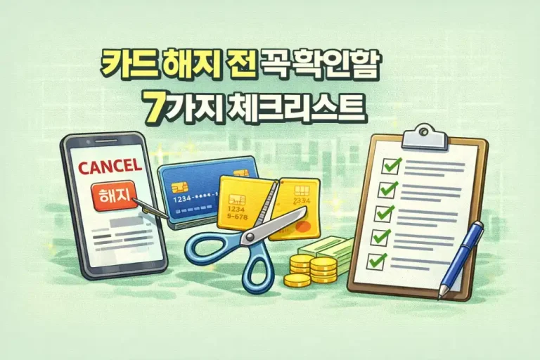카드 해지 전 꼭 확인할 7가지 체크리스트