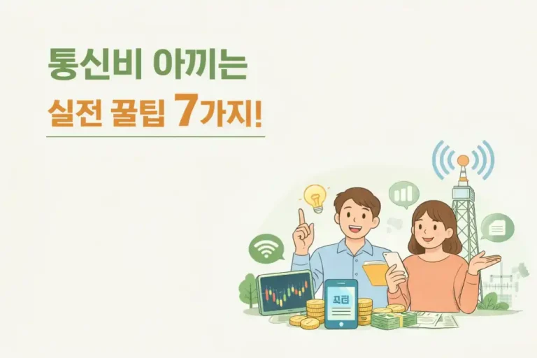 통신비 아끼는 실전 꿀팁 7가지!