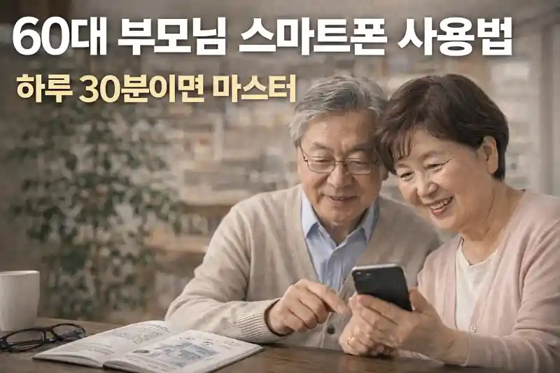 60대 부모님 스마트폰 사용법, 하루 30분이면 마스터