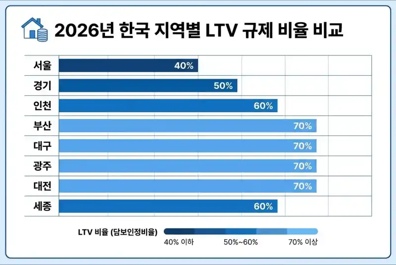 LTV 규제 지역별로 이렇게 다르다고요?