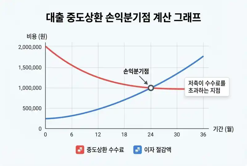 중도상환 지금 해도 될까? 손익분기점 계산법