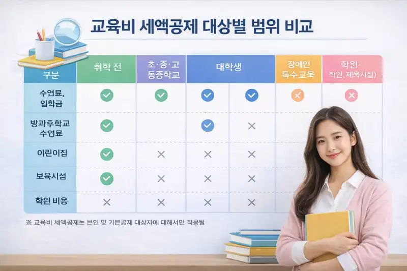 교육비 공제 범위 헷갈린다면 지금 확인하세요