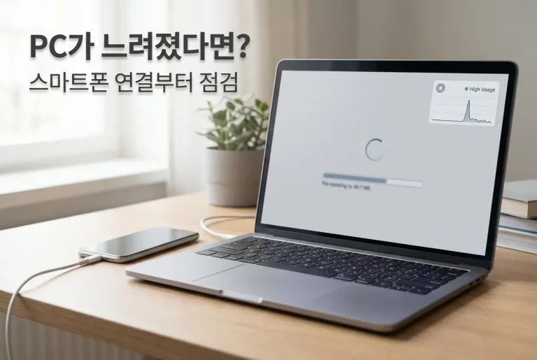 느린 PC 속도? 스마트폰 연결이 원인일 수도!