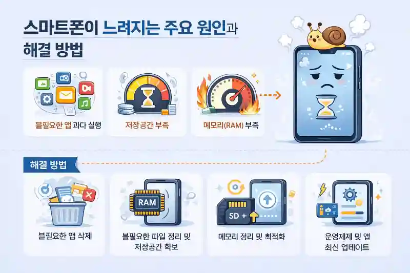 스마트폰 느릴 때 필수 설정 5가지