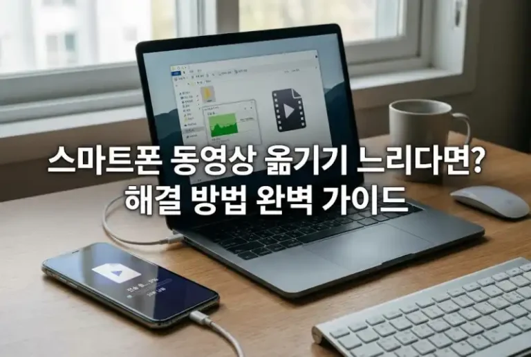스마트폰 동영상 옮기기 느리다면?