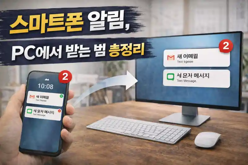 스마트폰 알림, PC에서 받는 법 총정리