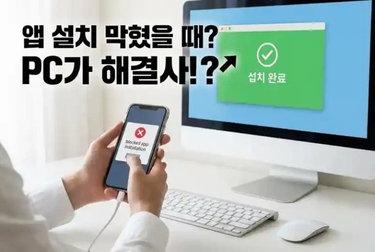 앱 설치 막혔을 때 PC가 해결사?