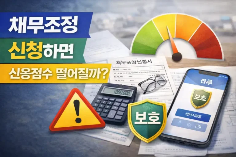채무조정 신청하면 신용점수 떨어질까?