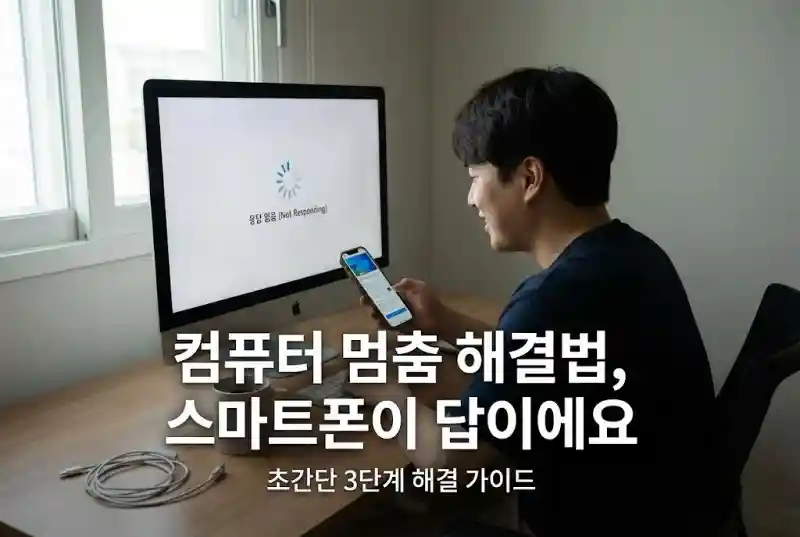 컴퓨터 멈춤 해결법, 스마트폰이 답이에요