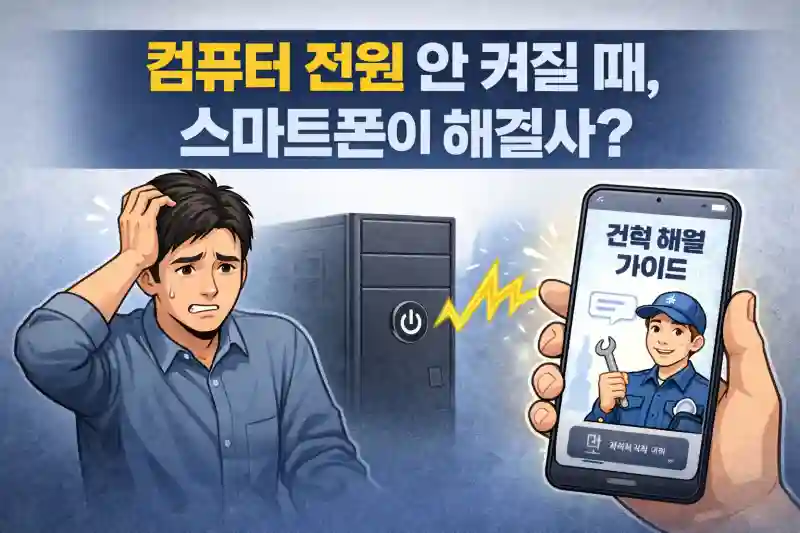 컴퓨터 전원 안 켜질 때, 스마트폰이 해결사?
