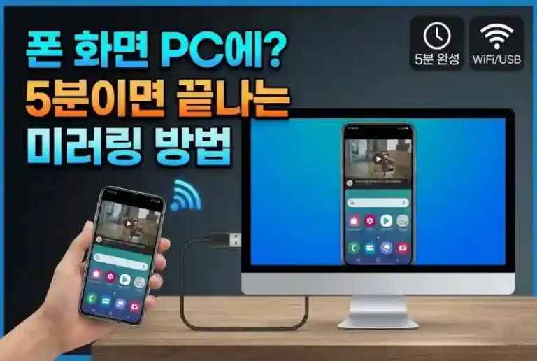 폰 화면 PC에? 5분이면 끝나는 미러링 방법