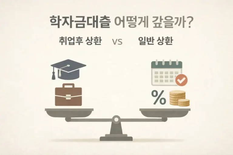 학자금대출 어떻게 갚을까? 취업후vs일반 비교