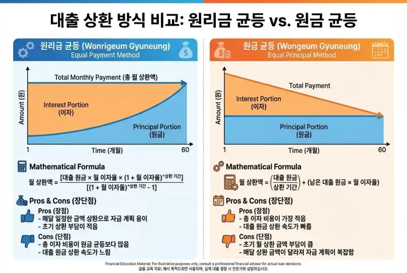 대출 상환표 월별로 만드는 법?