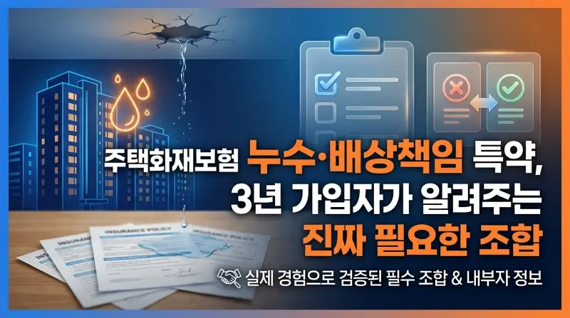 주택화재보험 누수·배상책임 특약