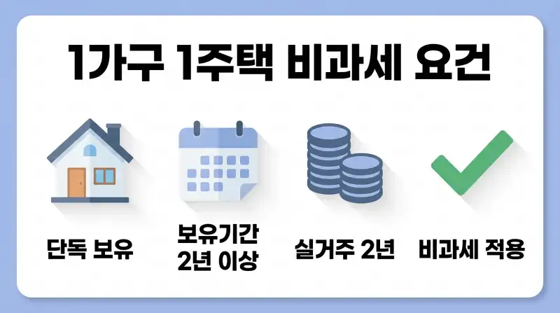 1가구 1주택 비과세 요건