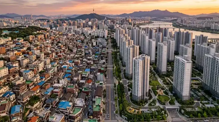 서울 도심 재개발 전후 항공 사진