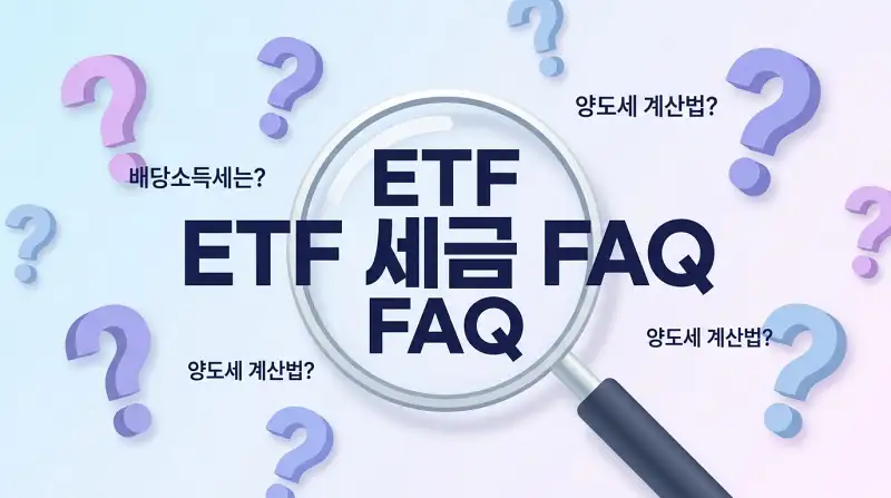 ETF 세금 FAQ 개념 이미지