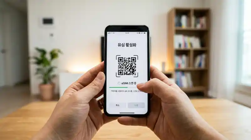 두 손이 스마트폰을 들고 있는 클로즈업 사진이에요