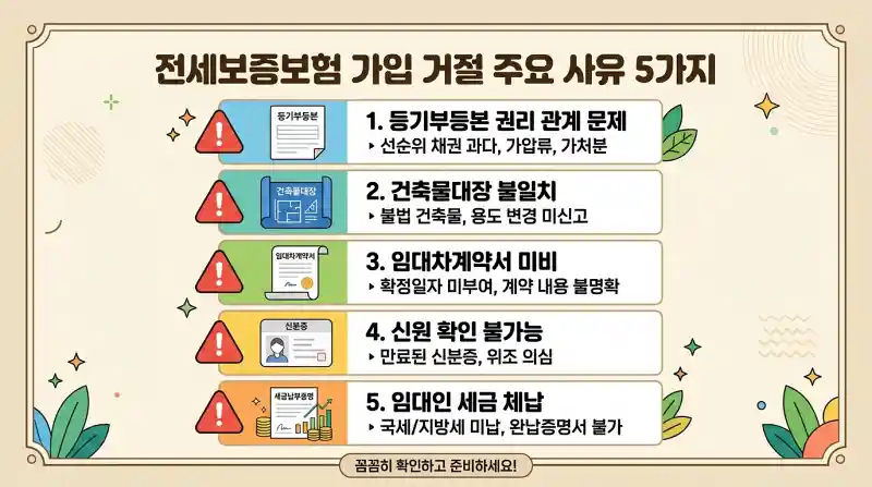 보증 거부 사유 체크리스트
