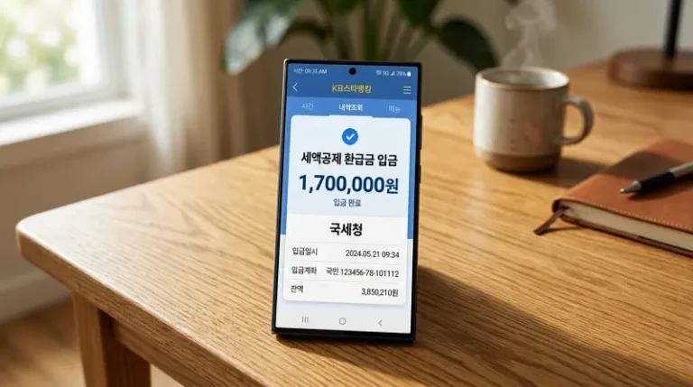 세액공제 환급금 입금 알림